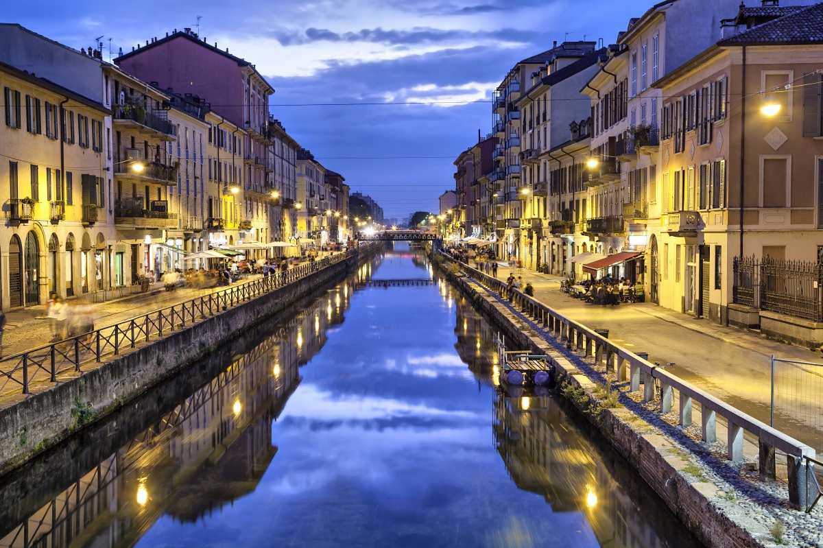 off the beaten path, Milan. Naviglio grand canal, Milan.