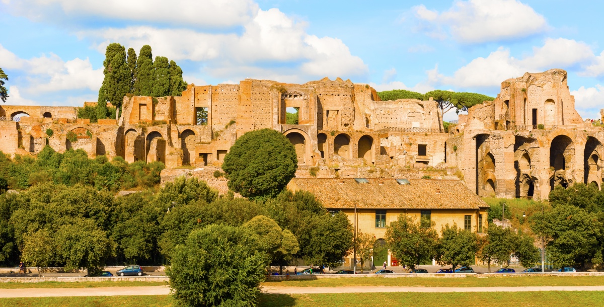 Palatine Hill, Rome. Seven hills of Rome.