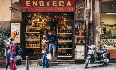 Italian Wine. Wine shop in Italy