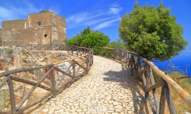 best hiking trails along the Amalfi coast. Ruins of Villa Jovis, Capri.