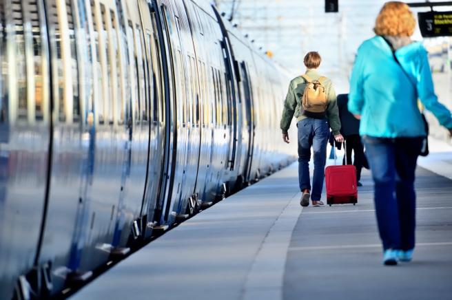 Passenger at Rome Termini Station